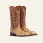 Alligator Head Boots - Orix Embossed Leather - Square Toe (E950)