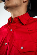 Texas Country - Solid Red Button-Down Long-Sleeve Shirt (AC108L/T)&nbsp;