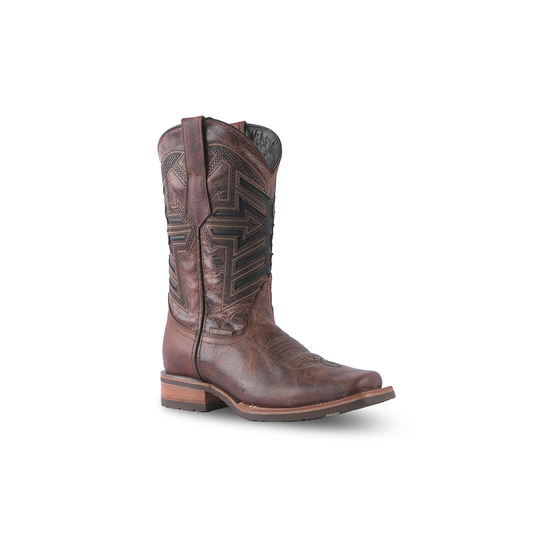 Texas Country Western Boot Roca Talco Cognac Square Toe E668