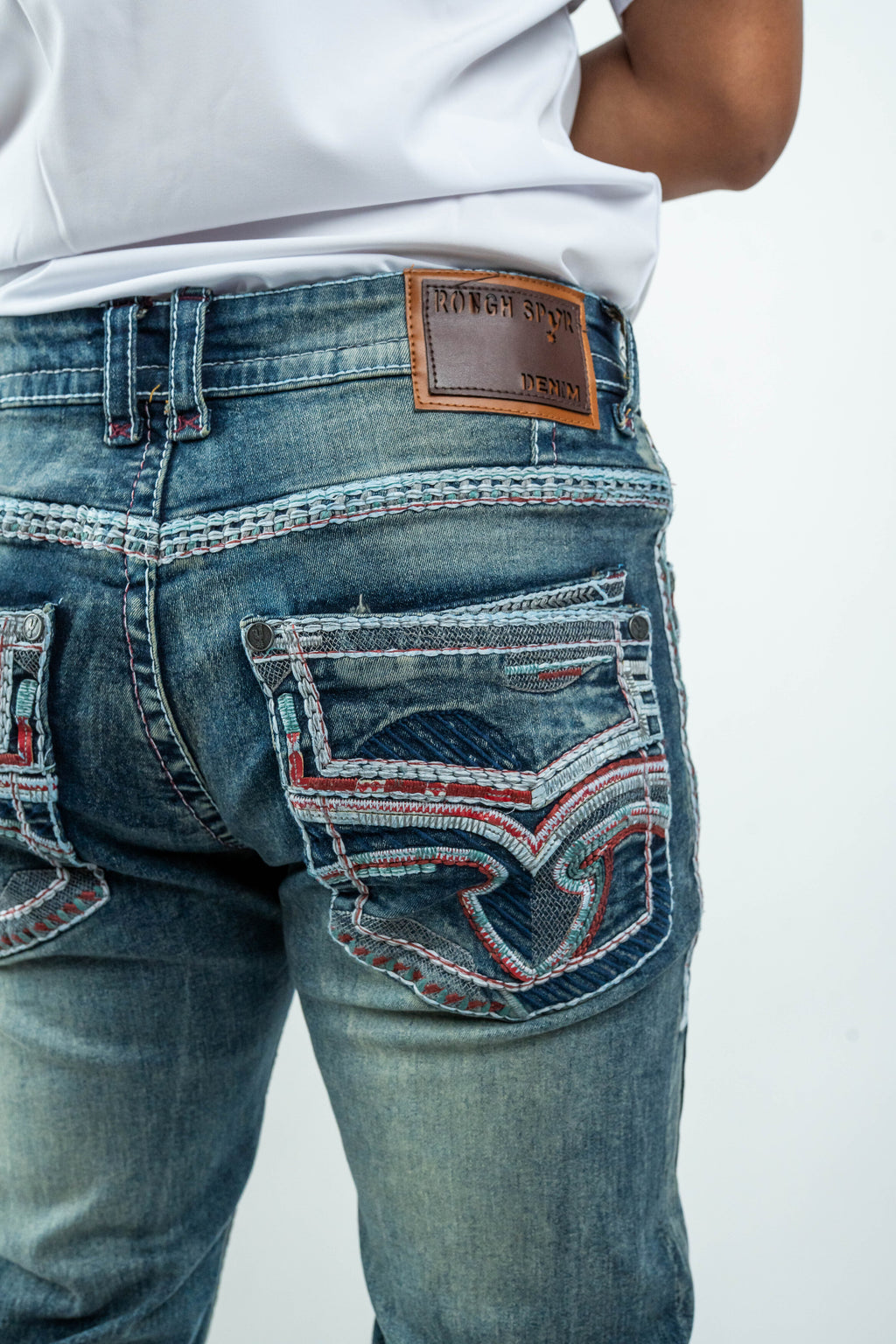 Rough Spur - Men's Straight Fit Dark Blue Denim Jeans (RS-015)