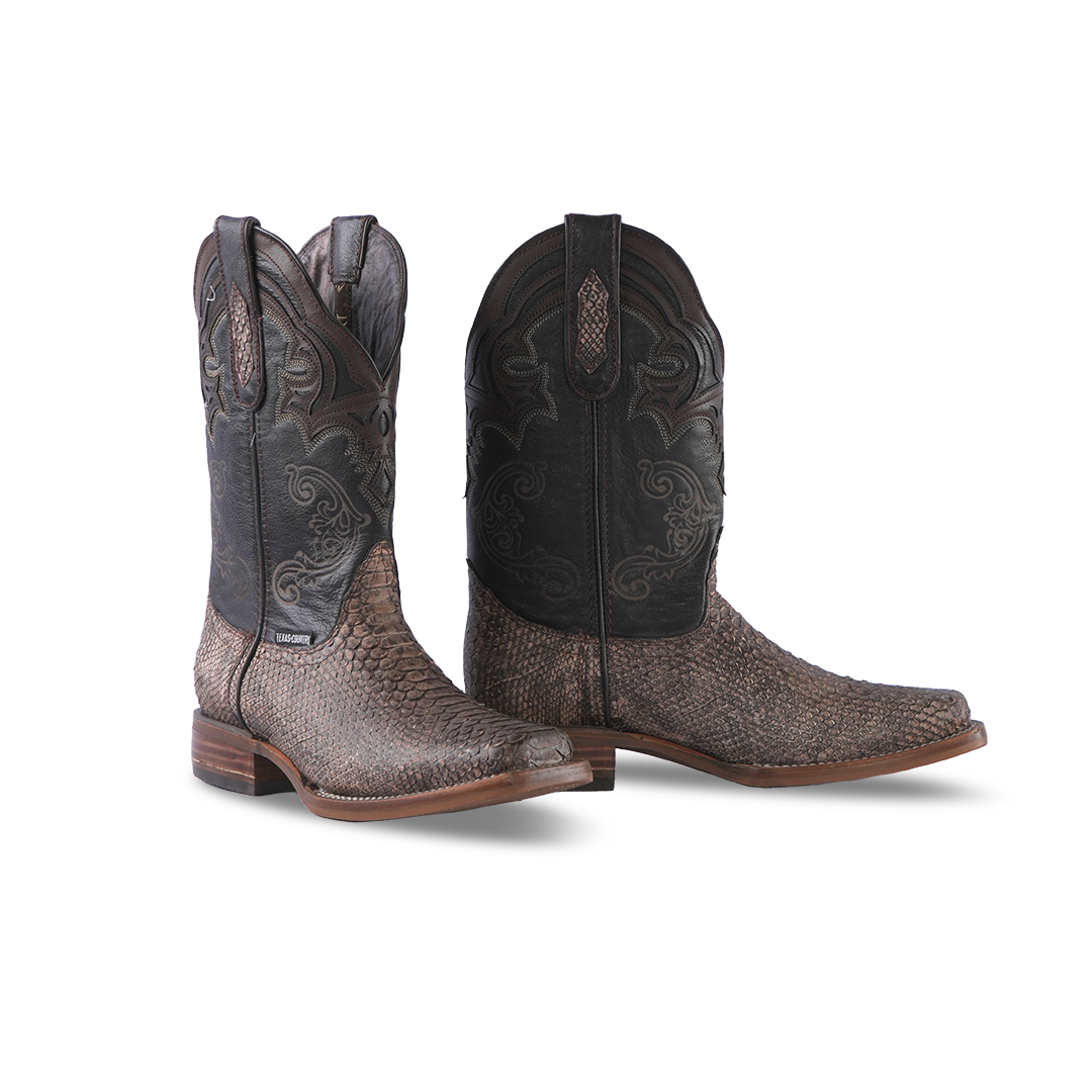 Promo Texas Country Exotic Python Boot Orix Murcielago Rodeo Toe