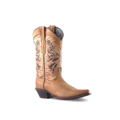 Texas Country Womens Western Boot Cedro Camel Retro E350-1