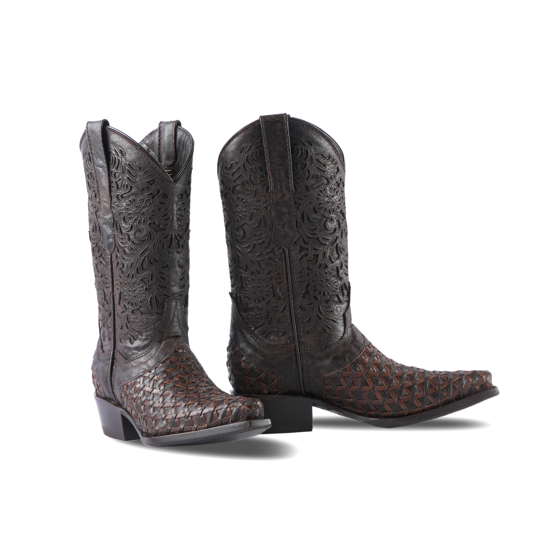 Texas Country Womens Western Boot Oklahoma Choco Retro Toe   E763