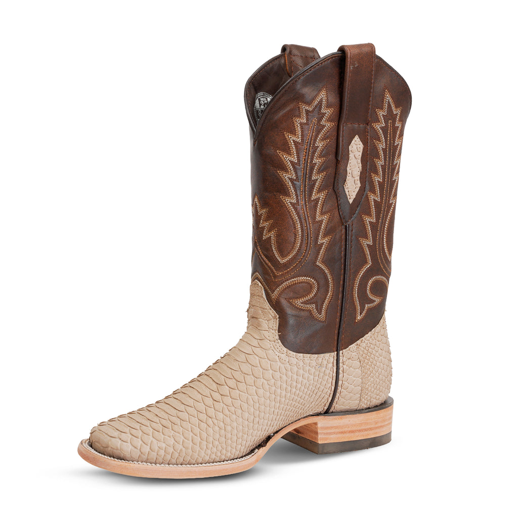 Botas Tanner Cappuccino Python - Punta Cuadrada (PN30)