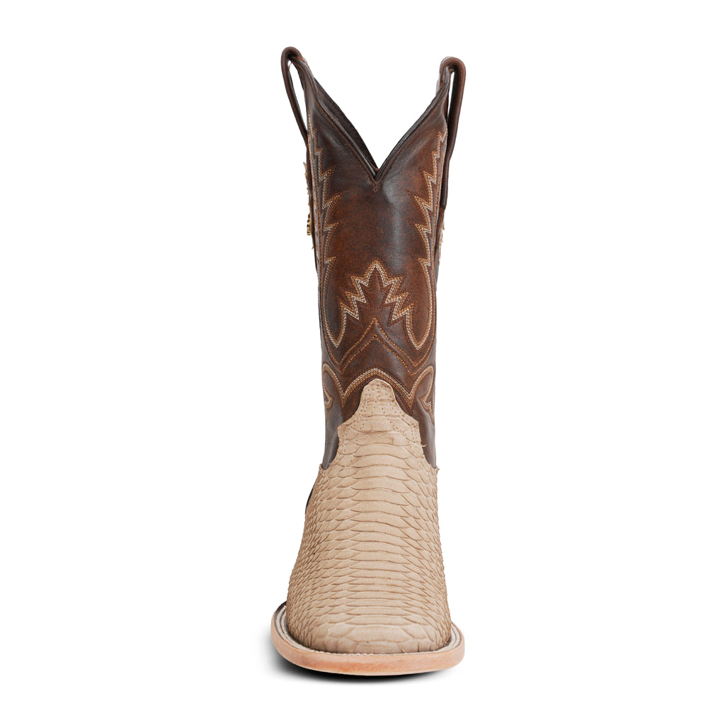 Botas Tanner Cappuccino Python - Punta Cuadrada (PN30)
