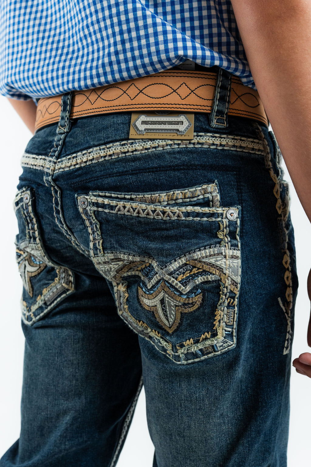 Western Blue - Men's Straight Leg Denim Jeans (WJ2379)