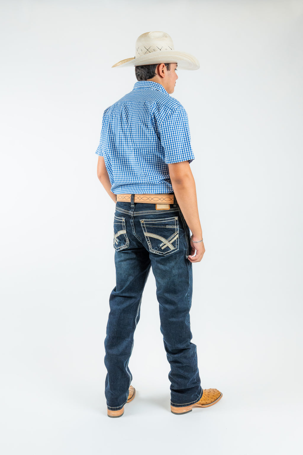 Western Blue - Men's Classic Modern Boot Cut Jeans (W487)