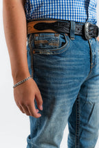 Western Blue - Men's Western Blue Classic Modern Boot Denim Jeans (W-463)