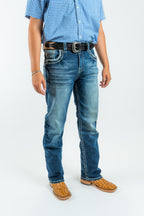 Western Blue - Men's Straight Leg Denim Jeans (WJ2363)