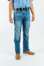 Western Blue - Men's Classic Modern Boot Cut Jeans (W478)