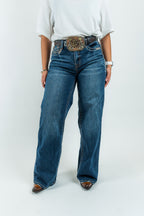 Western Blue - Women's Boot Cut Denim Jeans (W243-TS30)