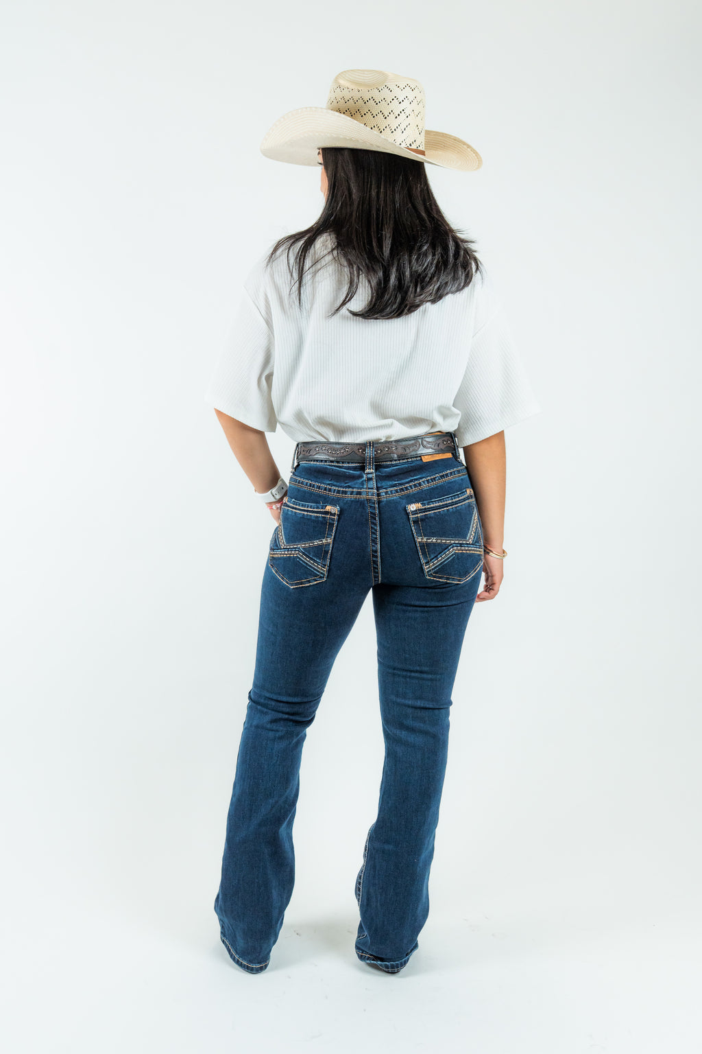 Western Blue - Women's Boot Cut Denim Jeans (W246-PB33)