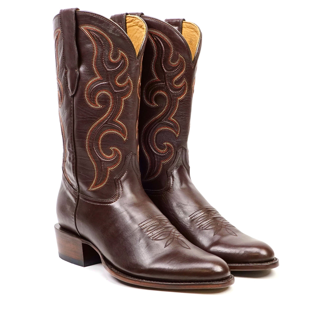 Boney Cowboy Boots - Clayton Chocolate - Roper Toe (TS203)