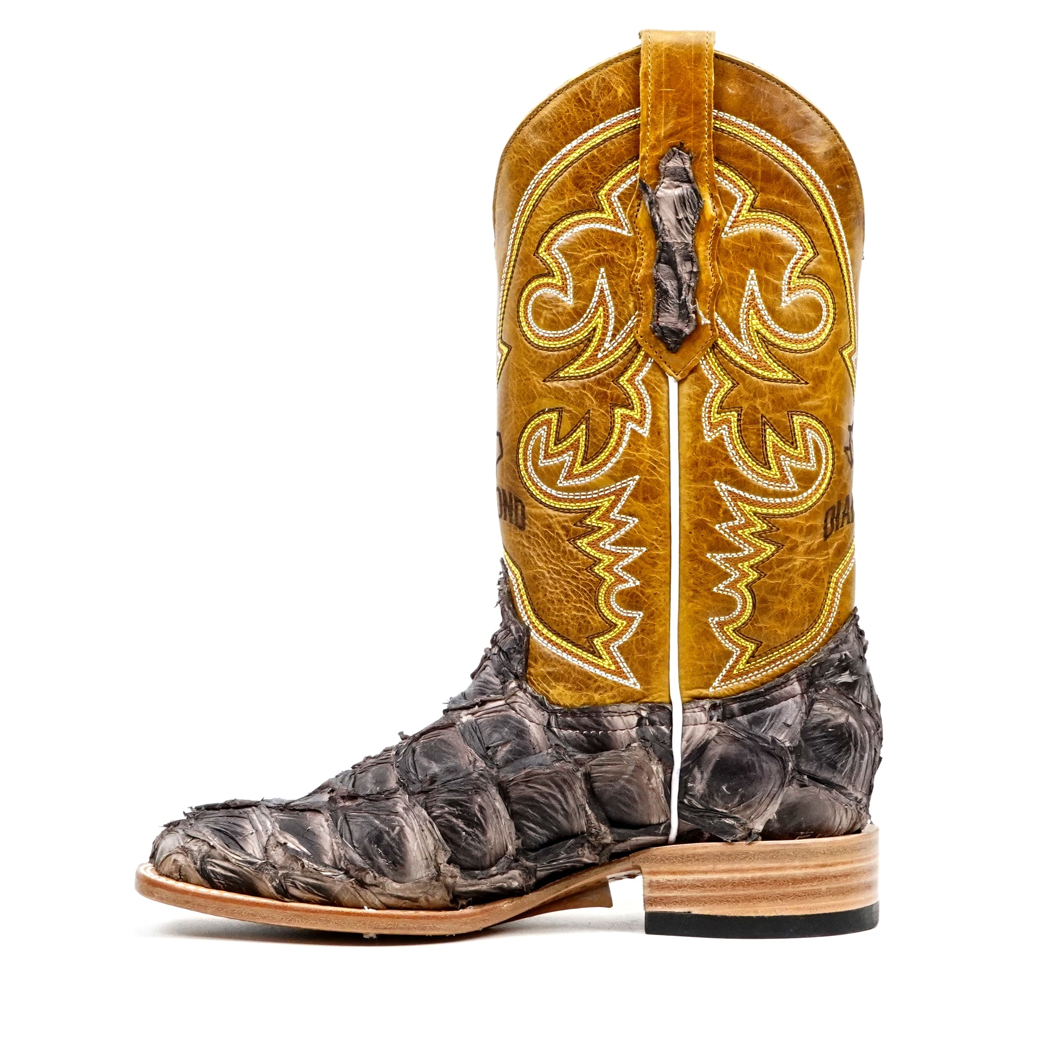 Butch Pirarucu Fish Boots - Matte Brown - Square Toe - Gomez Western Wear