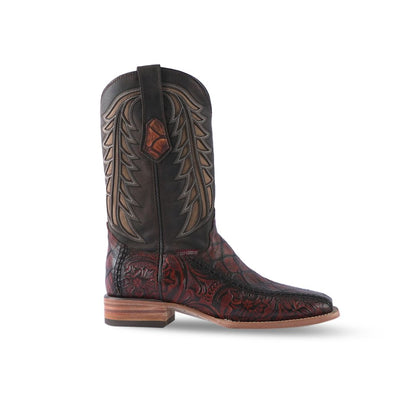 Texas Country Western Boot Pez Piraru Cincelado Cognac E694