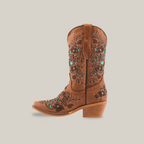 Alamo Studs Honey - Snip Toe - Kids Boots - Gomez Western Wear