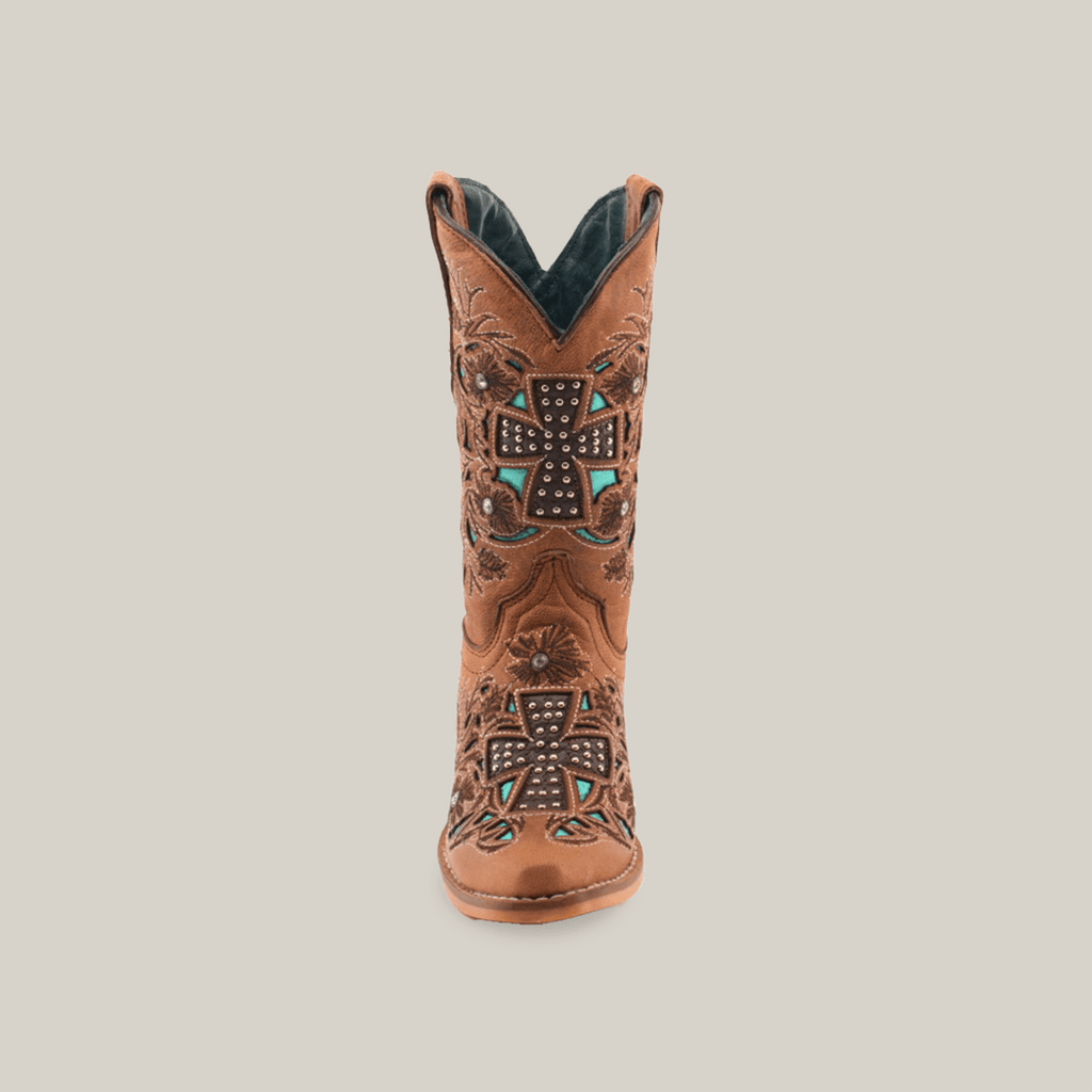 Alamo Studs Honey - Snip Toe - Kids Boots - Gomez Western Wear