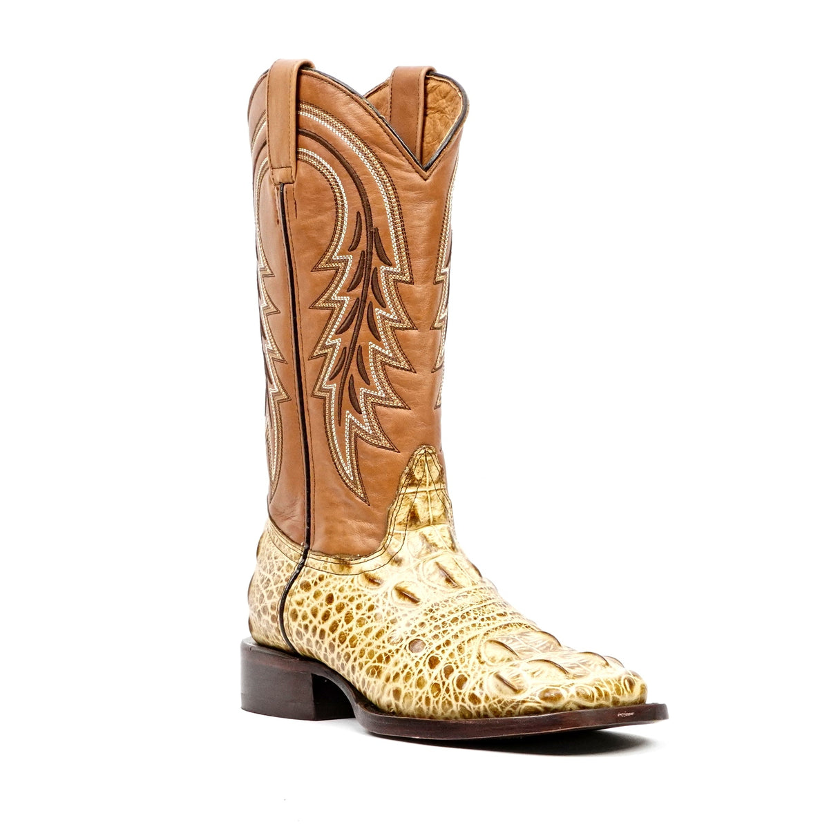 Alligator Head Orix Boots - Embossed Leather - Square Toe (E950) - Gomez Western Wear