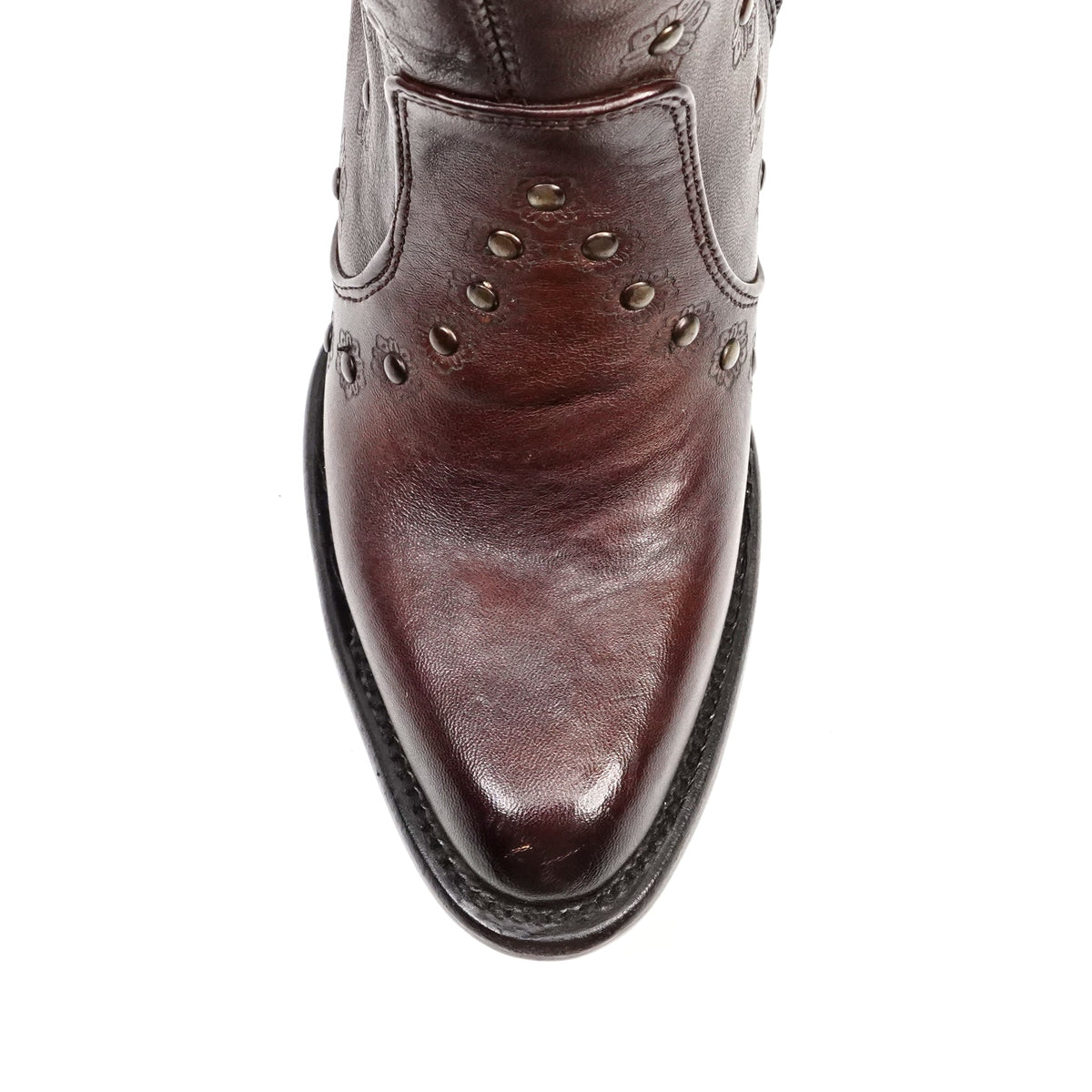 Anya Chocolate Brown Booties - J Toe - Gomez Western Wear