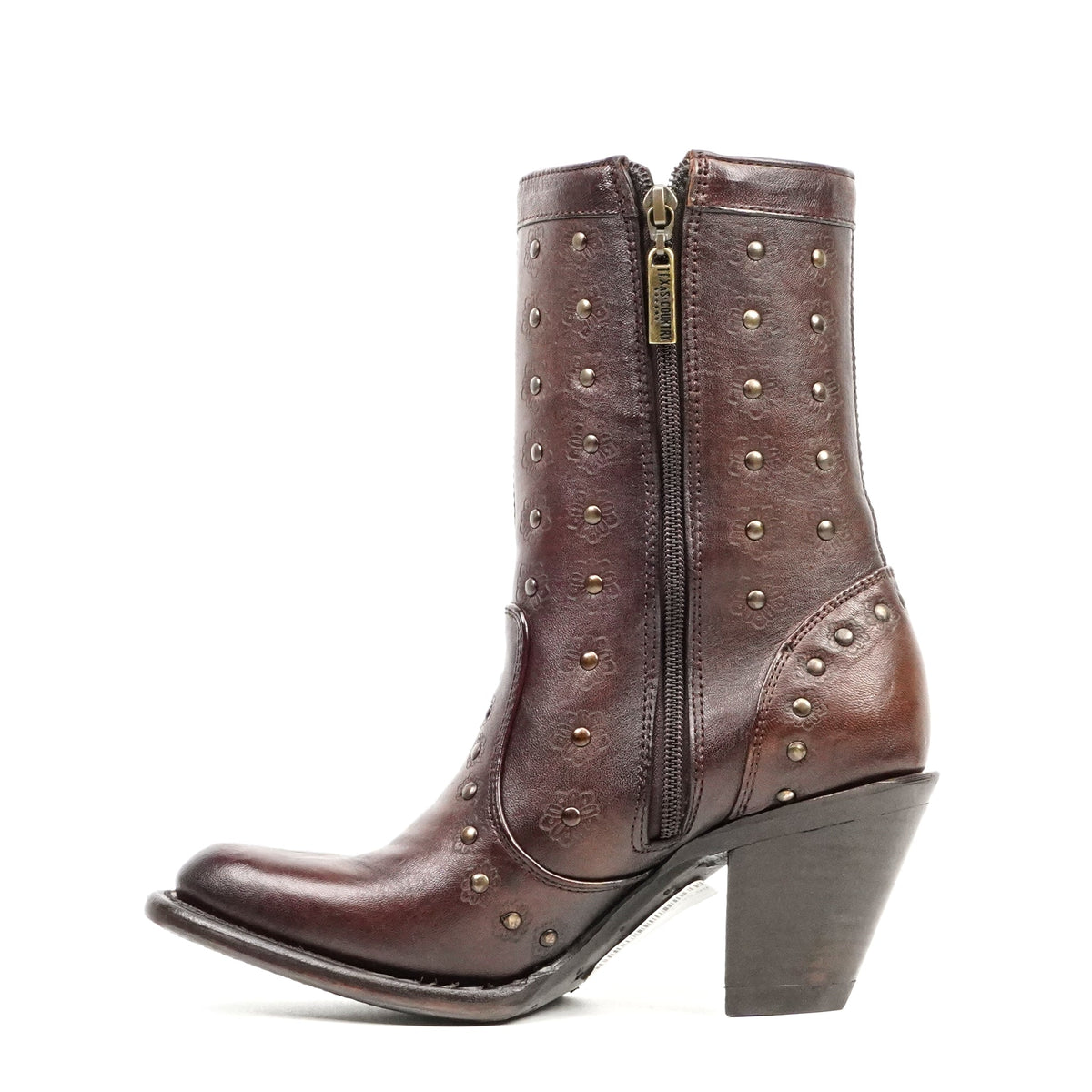 Anya Chocolate Brown Booties - J Toe - Gomez Western Wear