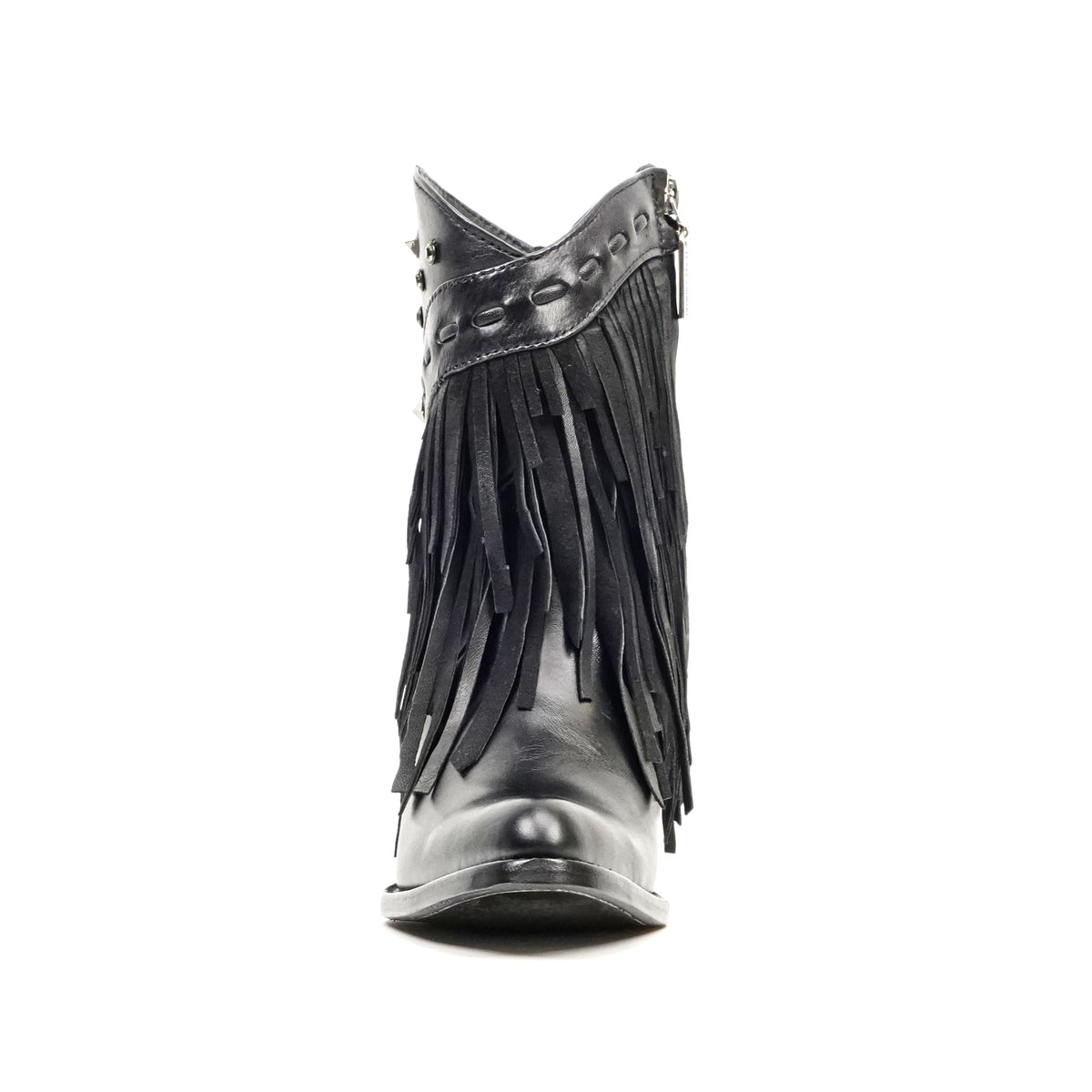 Austin Frills Black Booties - J Toe - Gomez Western Wear