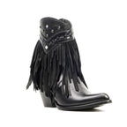 Austin Frills Black Booties - J Toe - Gomez Western Wear
