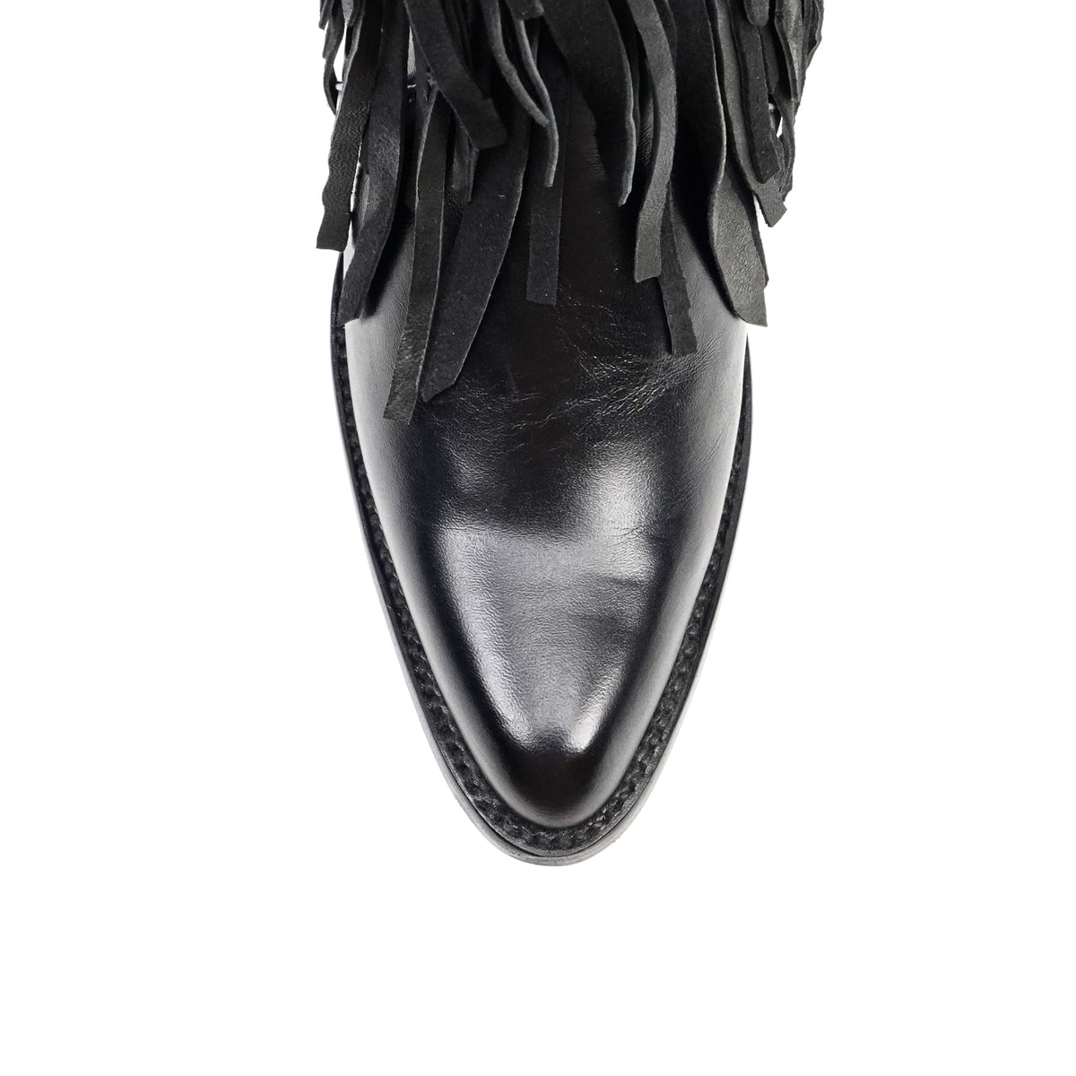 Austin Frills Black Booties - J Toe - Gomez Western Wear