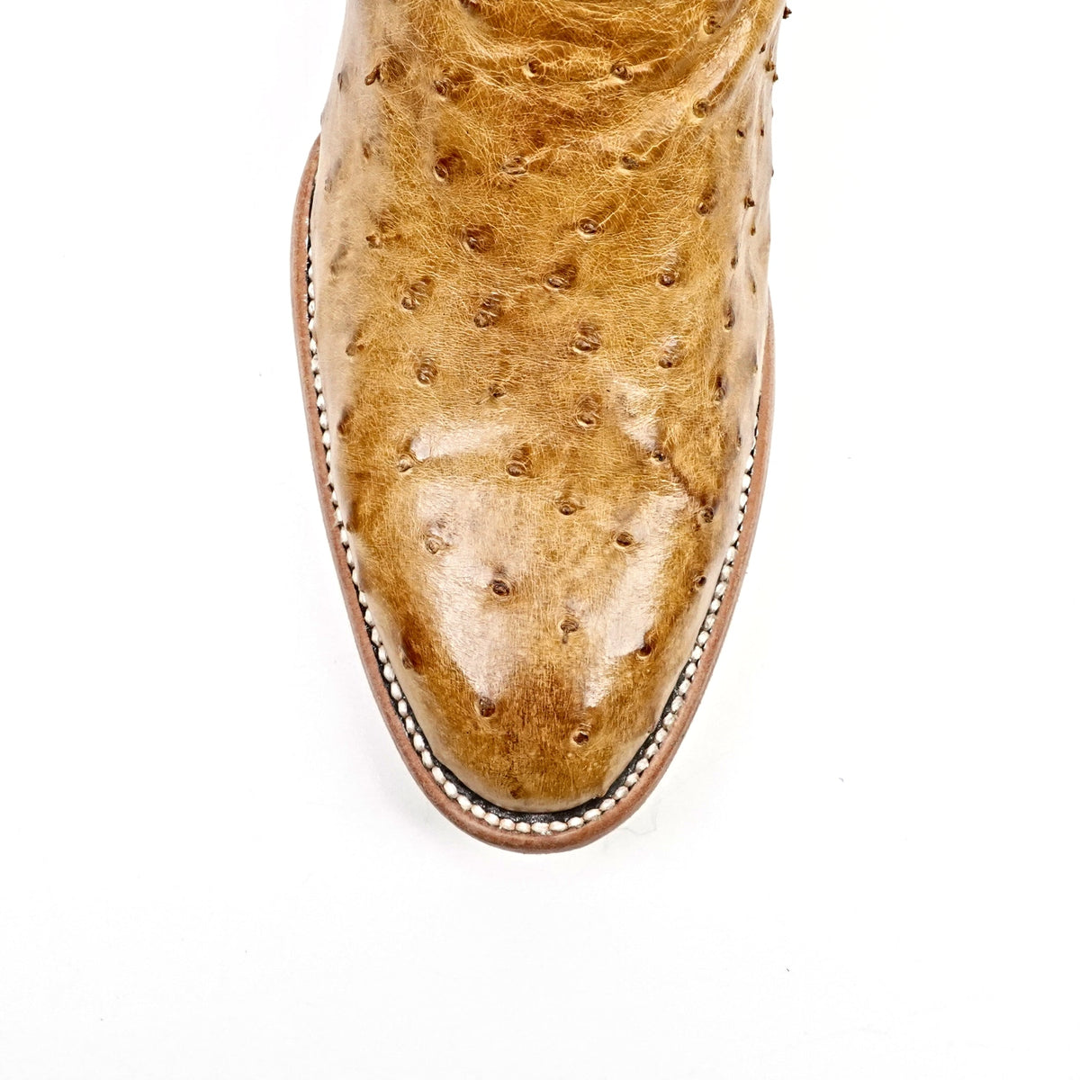 Austin Ostrich Boots - Antique - Roper Toe (AV201) - Gomez Western Wear