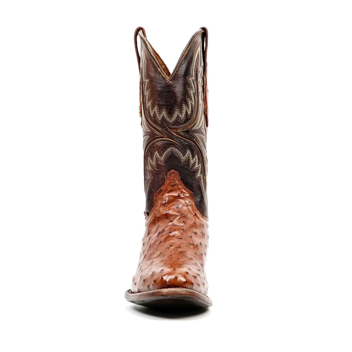Austin Ostrich Boots - Brandy - Round Toe - Gomez Western Wear