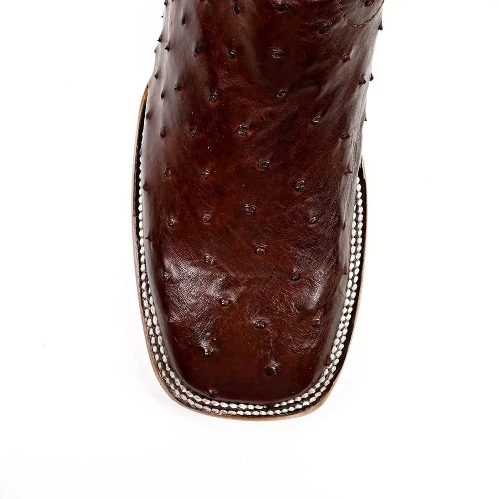 Austin Ostrich Boots - Brass - Square Toe (AV20) - Gomez Western Wear