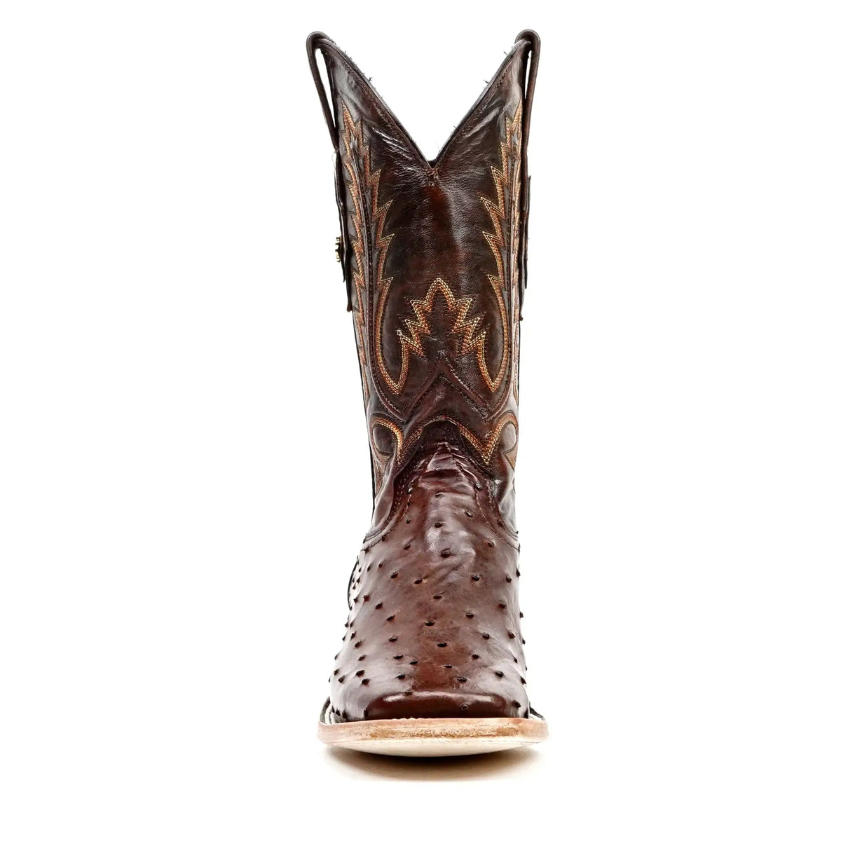 Austin Ostrich Boots - Brass - Square Toe (AV20) - Gomez Western Wear