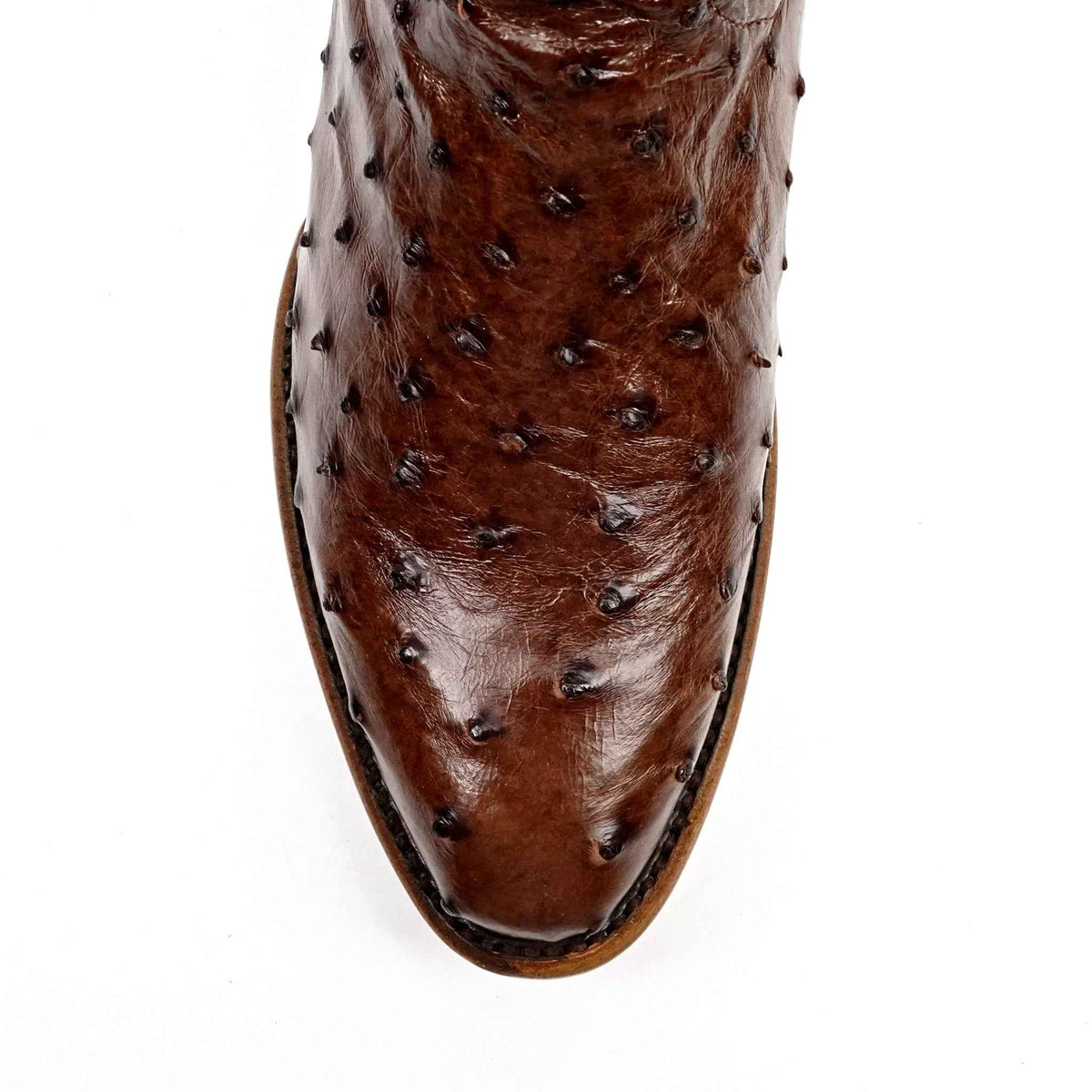 Austin Ostrich Boots - Tobacco - Round Toe (AV230) - Gomez Western Wear