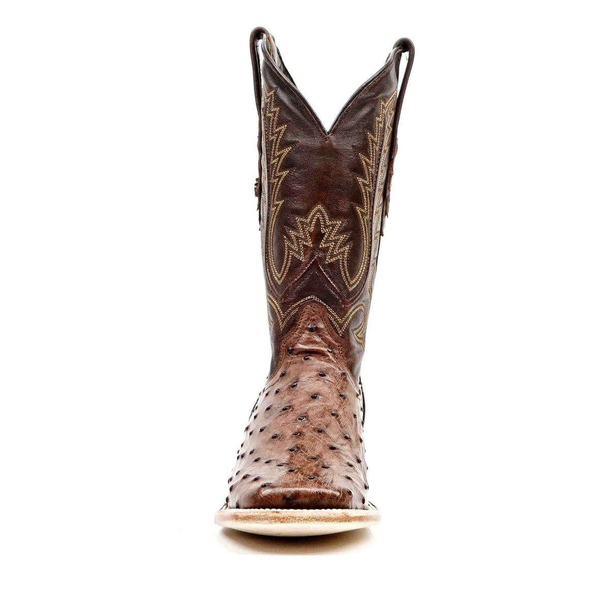 Austin Ostrich Boots - Tobacco - Square Toe (AV20) - Gomez Western Wear