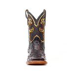 Avestruz Blackcherry / Old English Gris Oxford - Gomez Western Wear