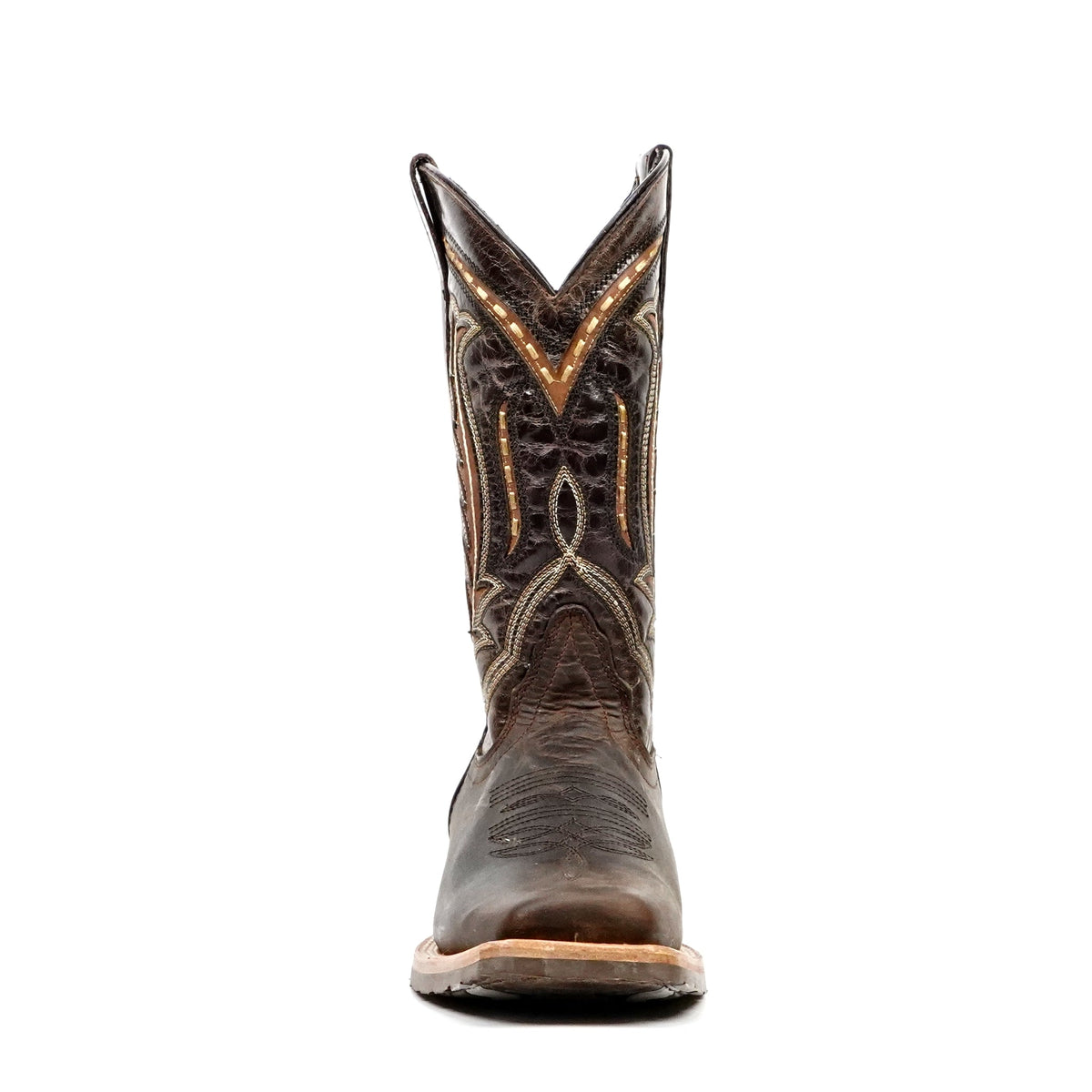 Azkar Tan Cowboy Boots- Slip-Resistant Sole - Rodeo Toe (E28) - Gomez Western Wear
