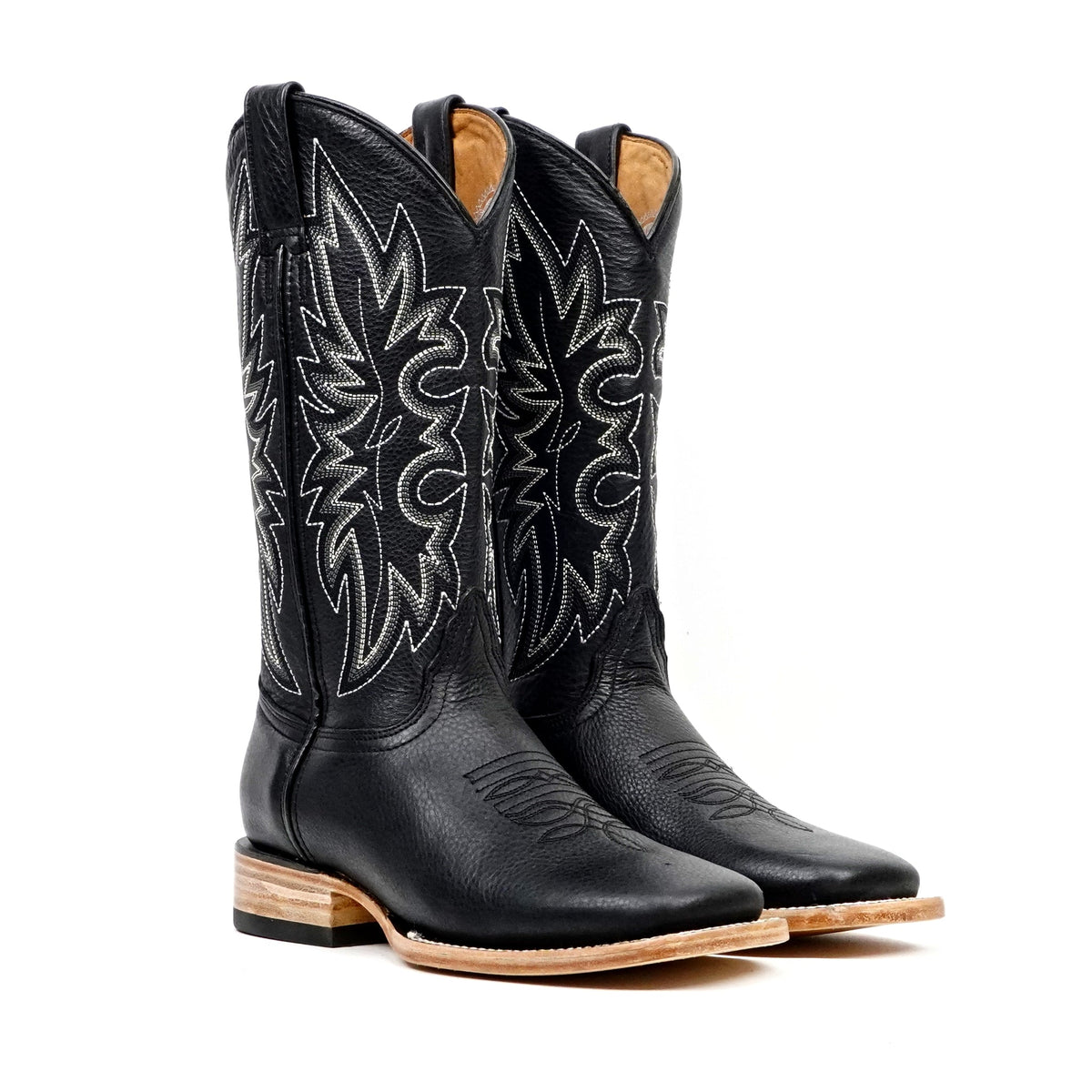 Barcelona Black Cowboy Boots - Square Toe (E422) - Gomez Western Wear