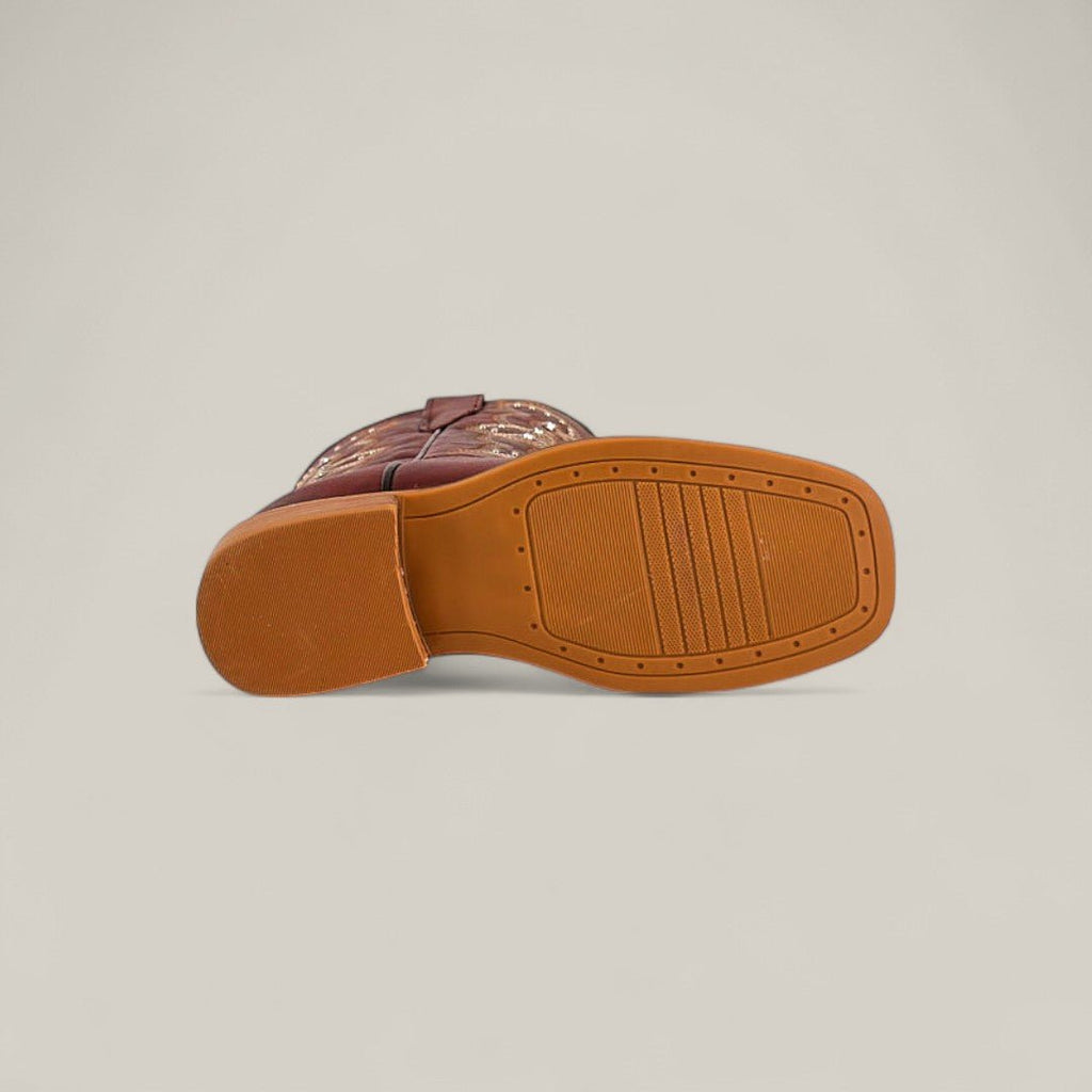 Blake Cognac - Square Toe - Kids Boots - Gomez Western Wear