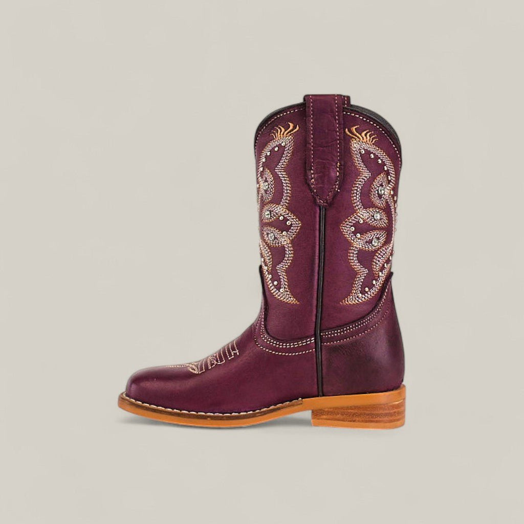 Blake Purple - Square Toe - Kids Boots - Gomez Western Wear