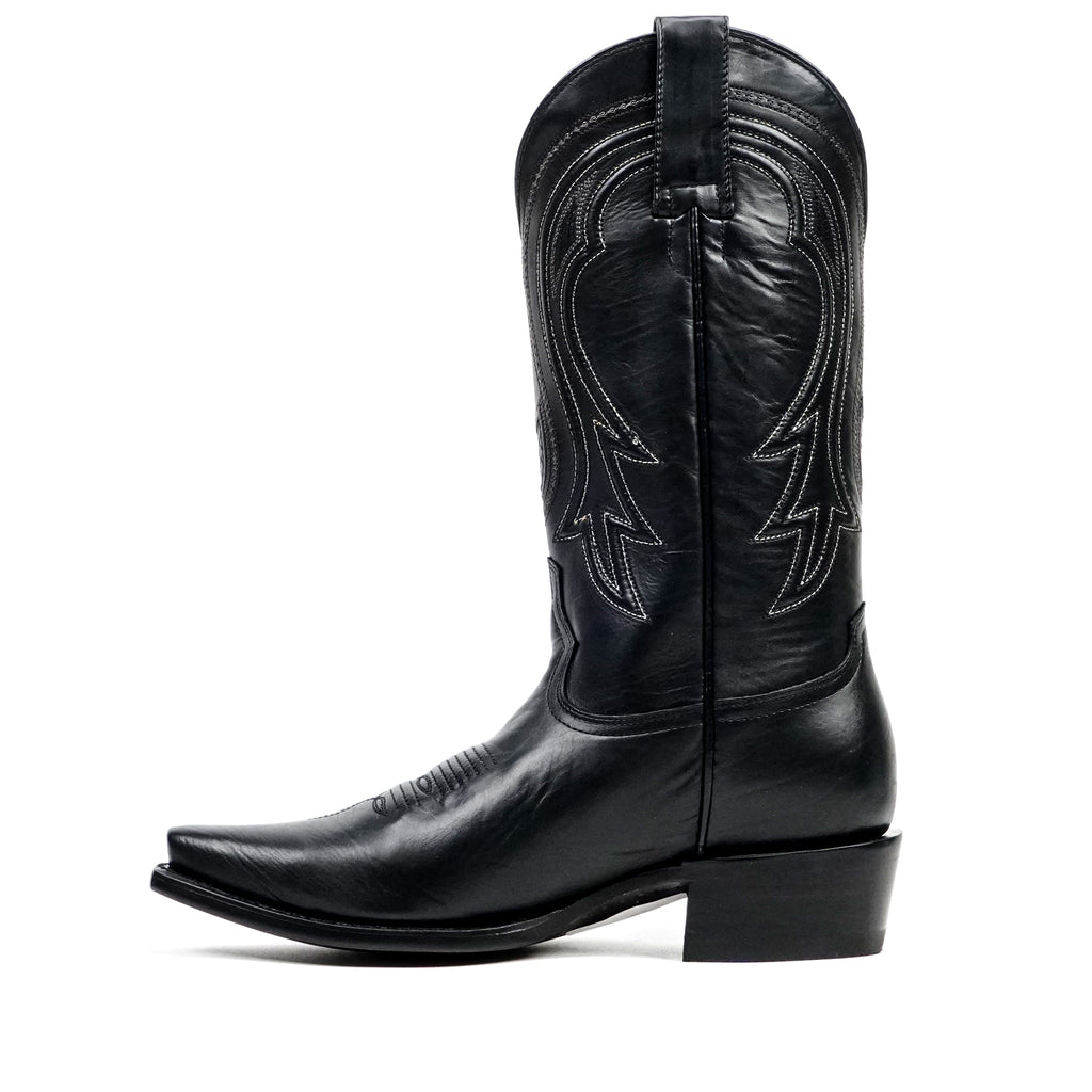 Boney Cowboy Boots - Black - Snip Toe (TS183) - Gomez Western Wear