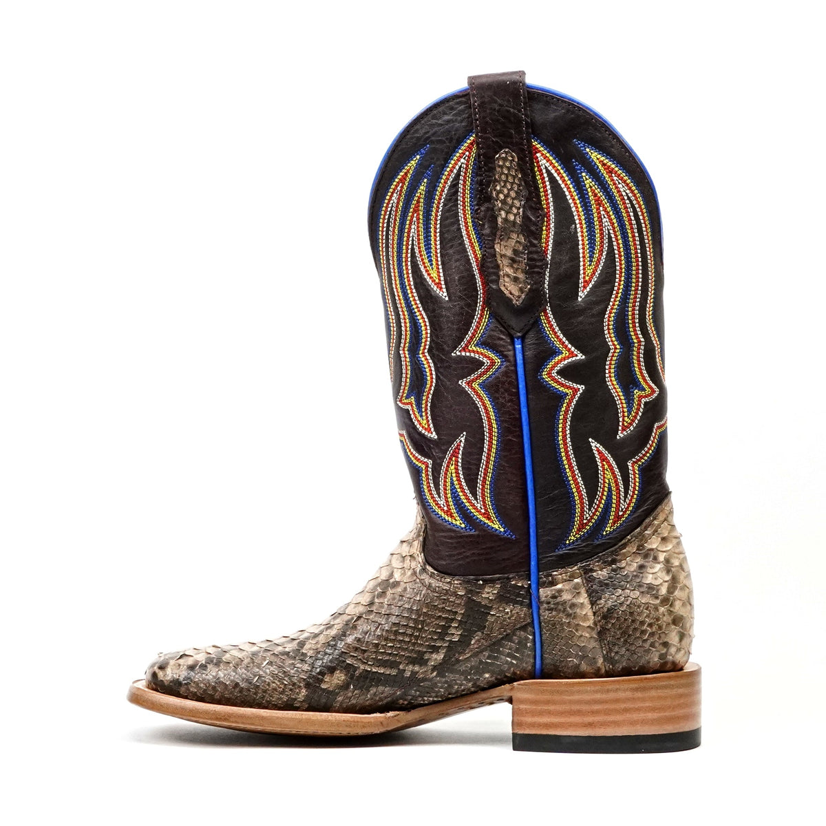Braxton Python Boots - Taupe Natural - Square Toe - Gomez Western Wear