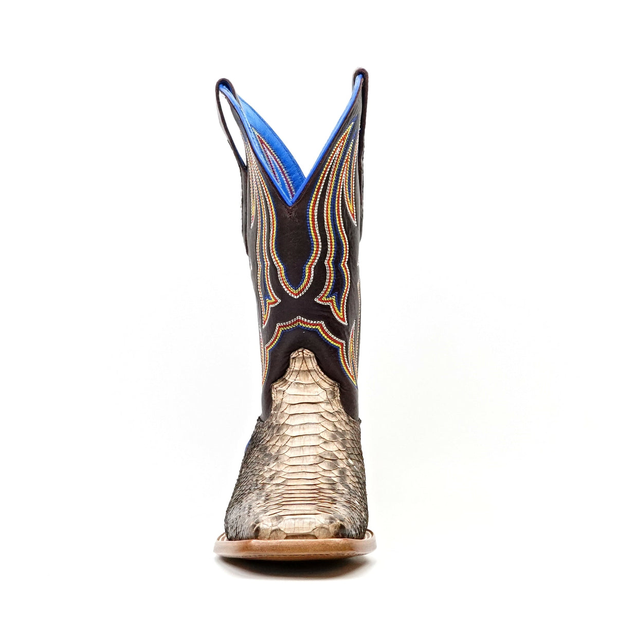 Braxton Python Boots - Taupe Natural - Square Toe - Gomez Western Wear