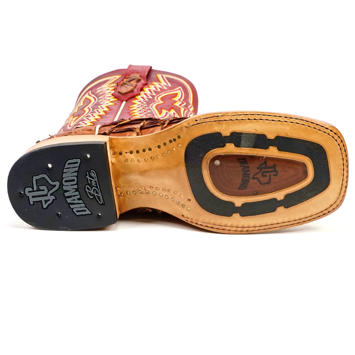 Butch Pirarucu Fish Boots - Matte Pecan - Square Toe - Gomez Western Wear