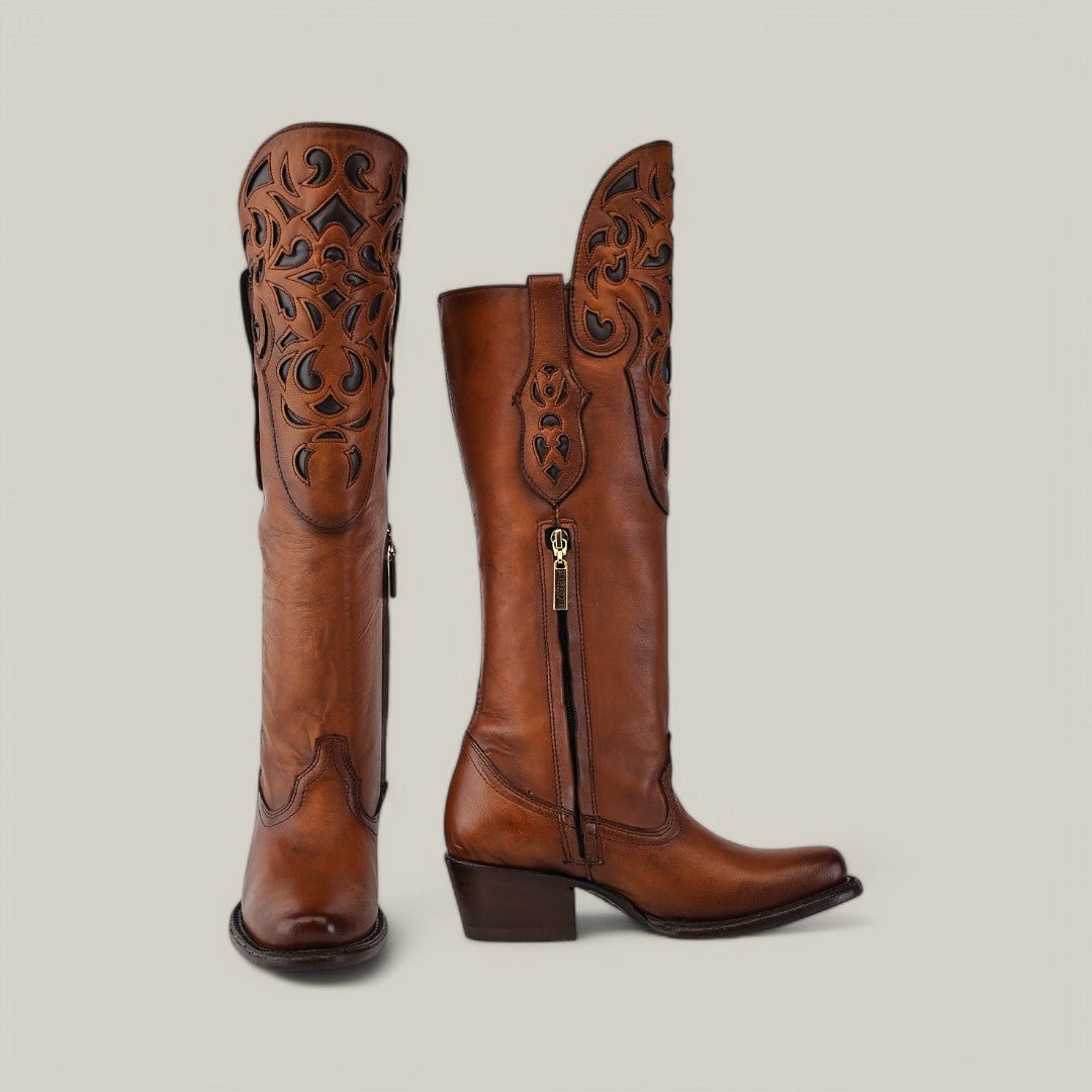California Honey Tall Shaft Boots - Round Toe - Gomez Western Wear