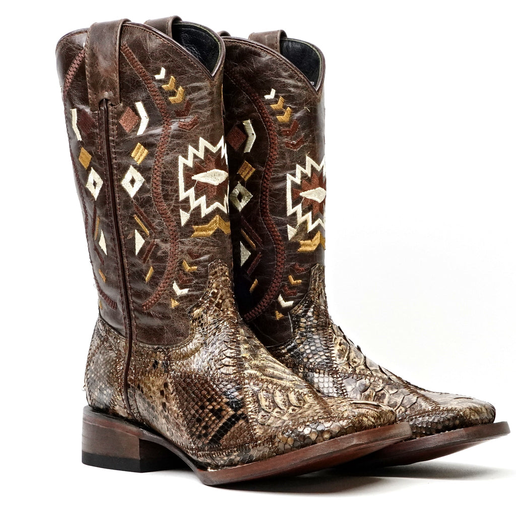 Chameleon Python Boots (Youth) - Square Toe (R003) - Gomez Western Wear