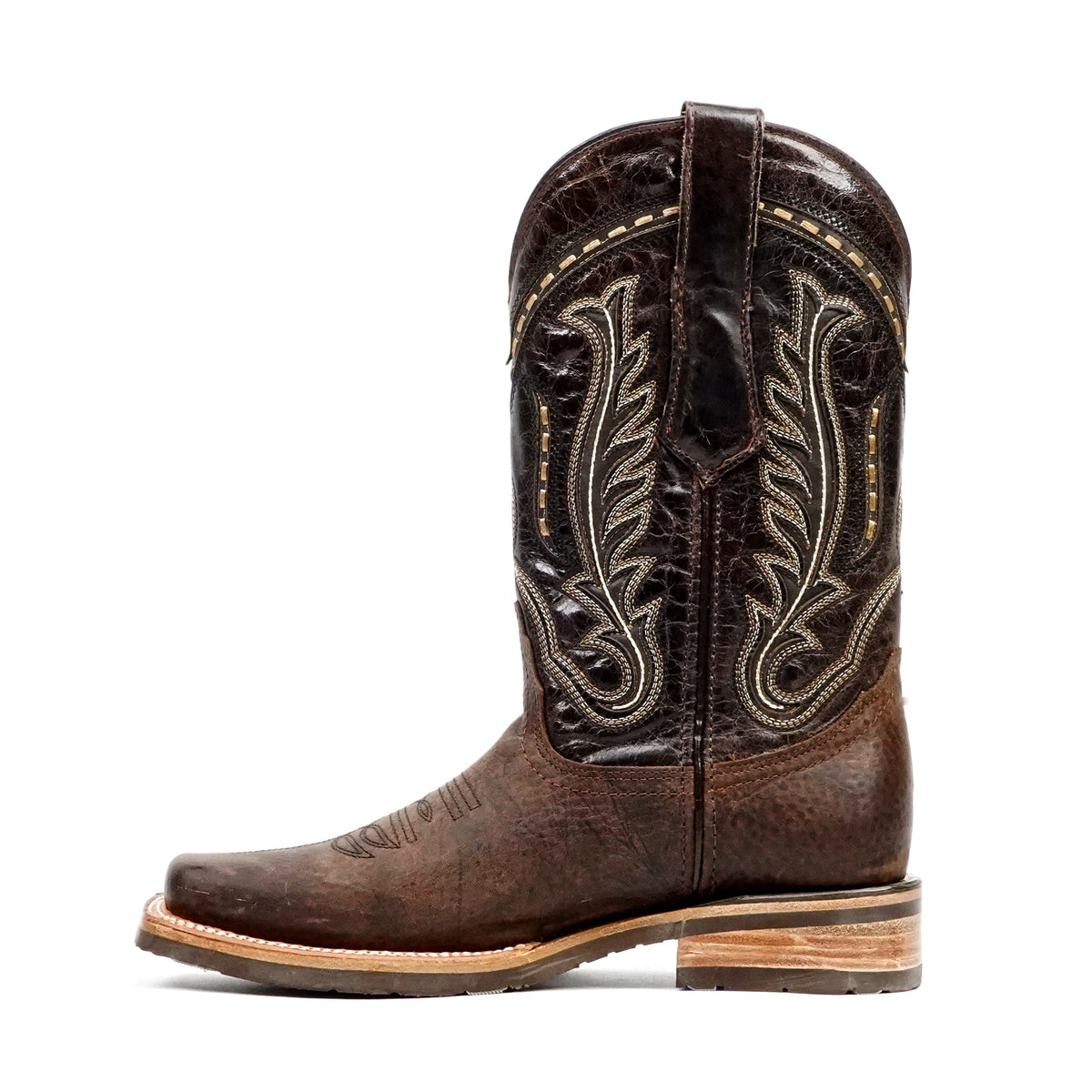 Cheyenne Chocolate Cowboy Boots - Slip-Resistant Sole - Rodeo Toe (E28) - Gomez Western Wear