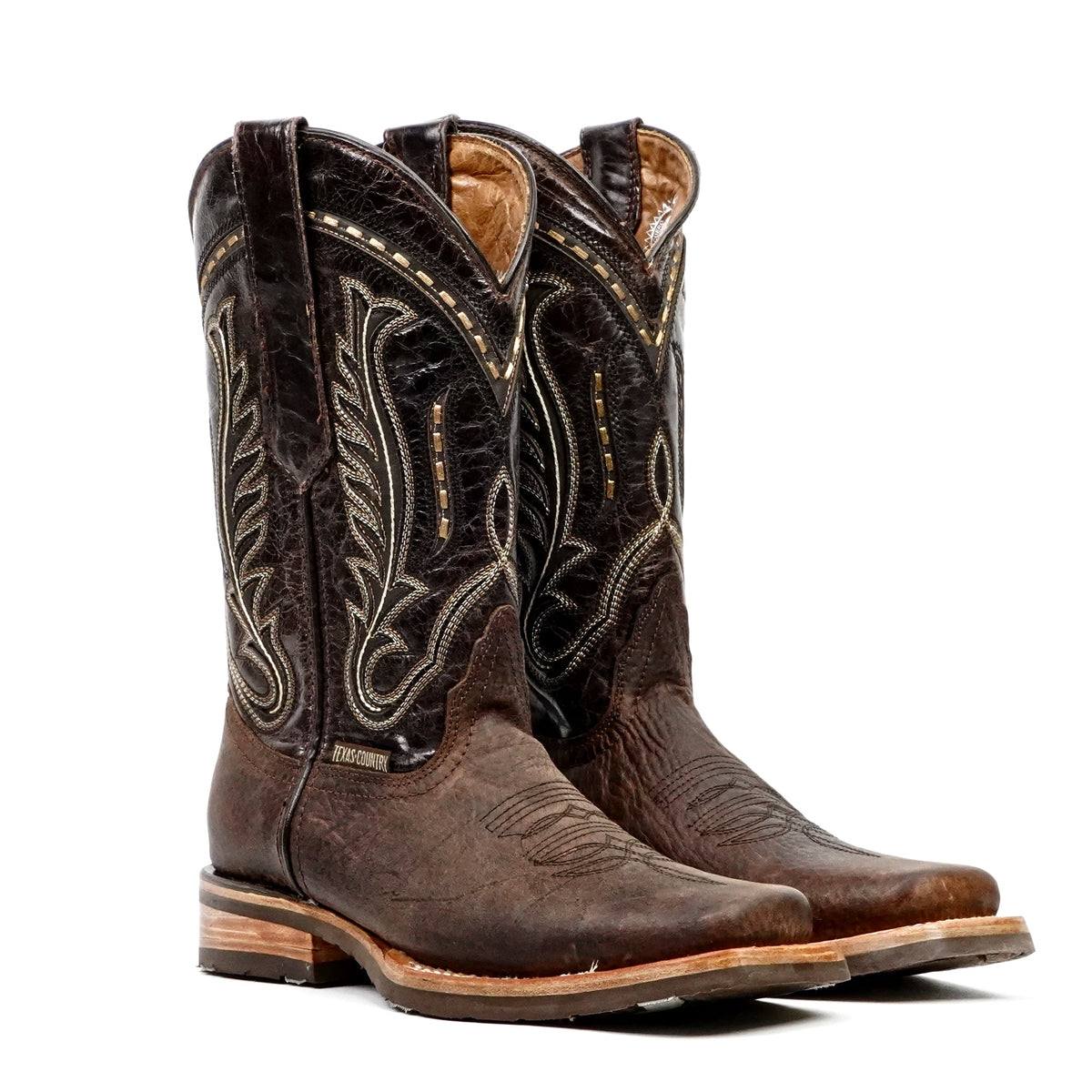 Cheyenne Chocolate Cowboy Boots - Slip-Resistant Sole - Rodeo Toe (E28) - Gomez Western Wear