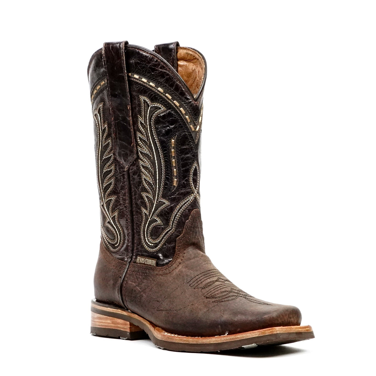 Cheyenne Chocolate Cowboy Boots - Slip-Resistant Sole - Rodeo Toe (E28) - Gomez Western Wear