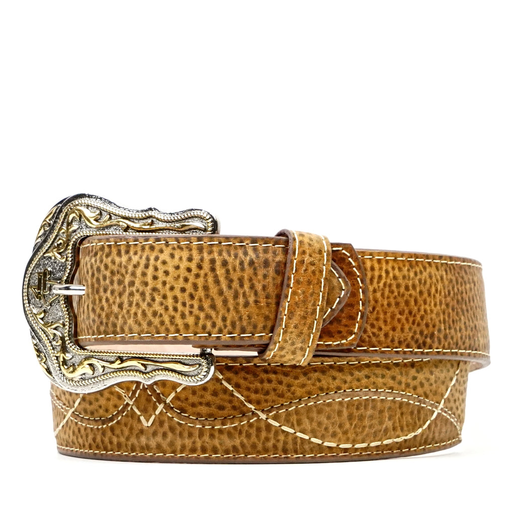 Cheyenne Honey Leather Belt (C-V4601) - Gomez Western Wear