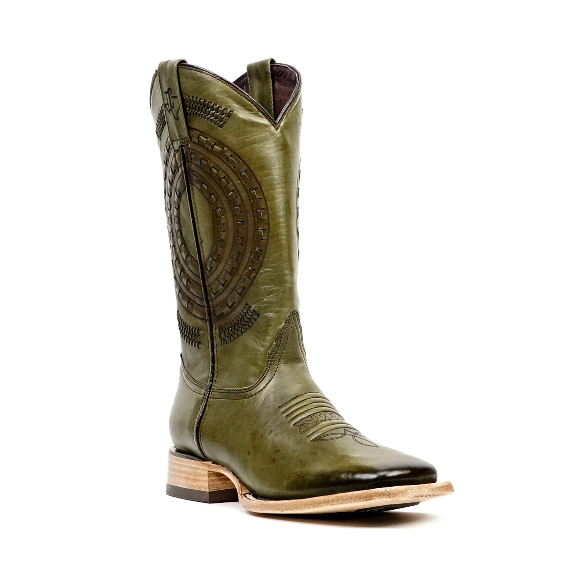 Cleyton Olive Cowboy Boots - Square Toe (E944) - Gomez Western Wear