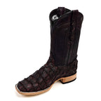 Connor Pirarucu Fish Boots - Black Cherry - Square Toe (PZ60) - Gomez Western Wear
